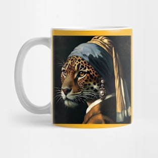 Wildlife Conservation - Pearl Earring Jaguar Meme Mug